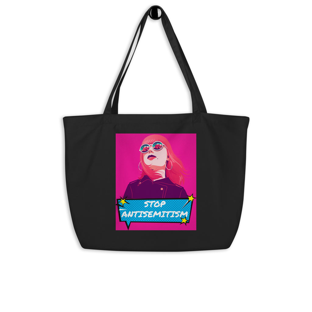 Pop Art Style | Antisemitism | Large Organic Tote Bag Jouparty