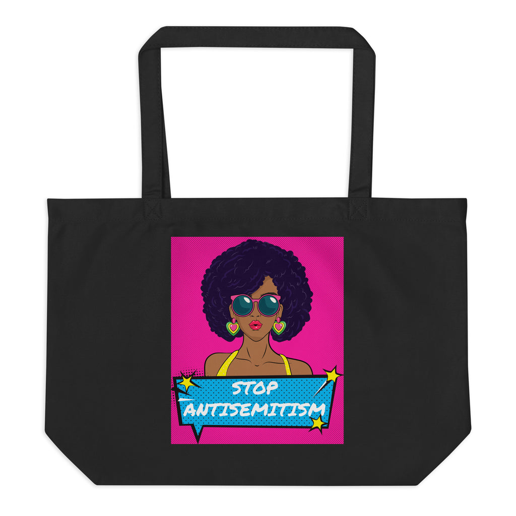 Pop Art Style | Antisemitism | Large Organic Tote Bag Jouparty