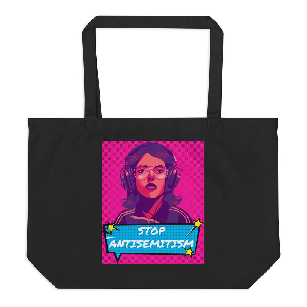 Pop Art Style | Antisemitism | Large Organic Tote Bag Jouparty