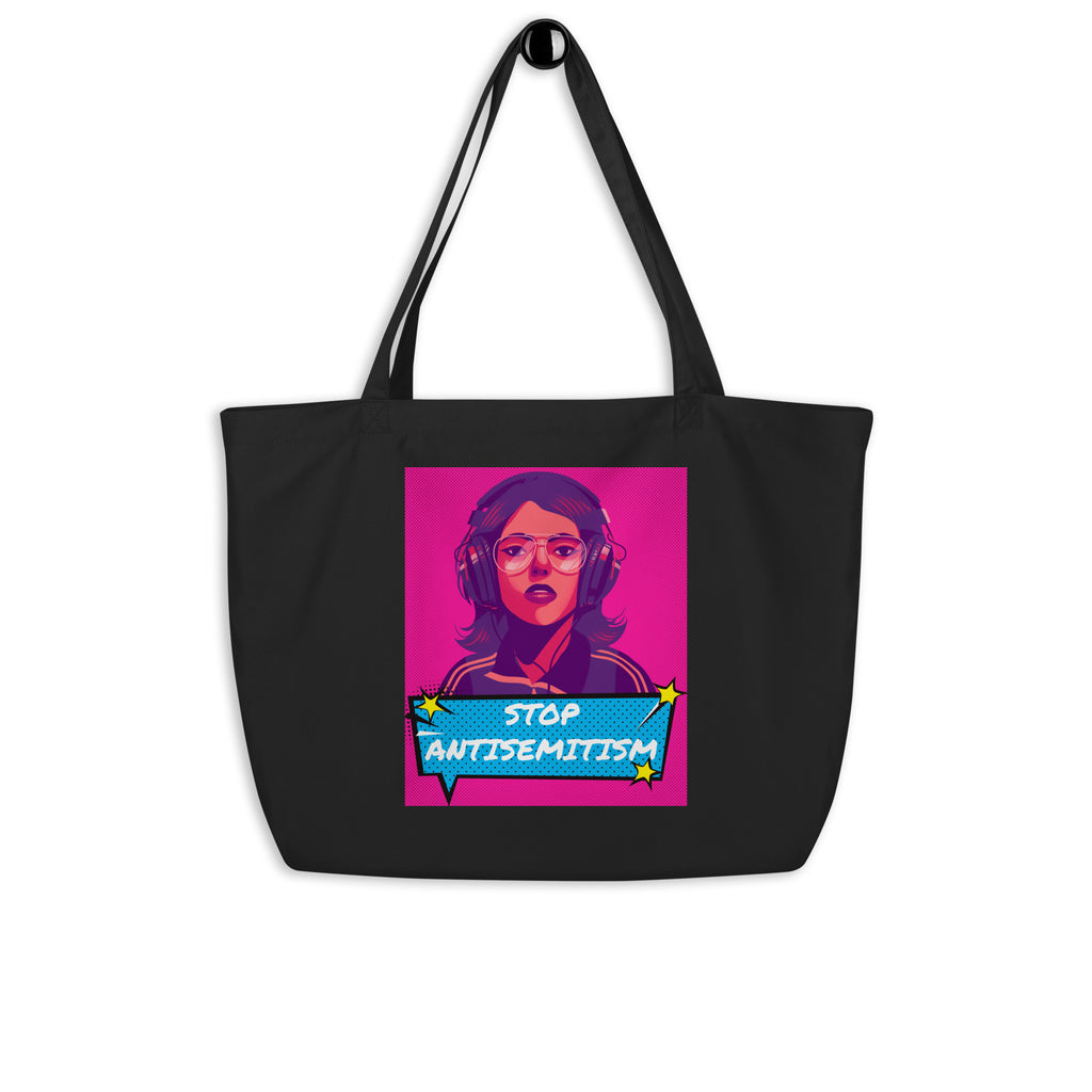 Pop Art Style | Antisemitism | Large Organic Tote Bag Jouparty