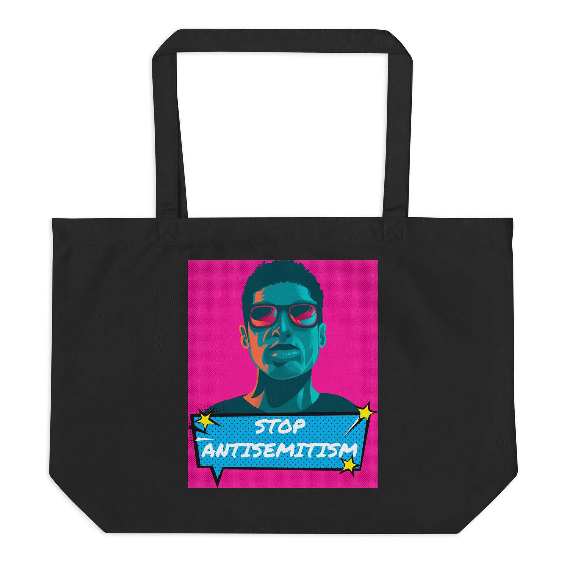 Pop Art Style | Antisemitism | Large Organic Tote Bag Jouparty