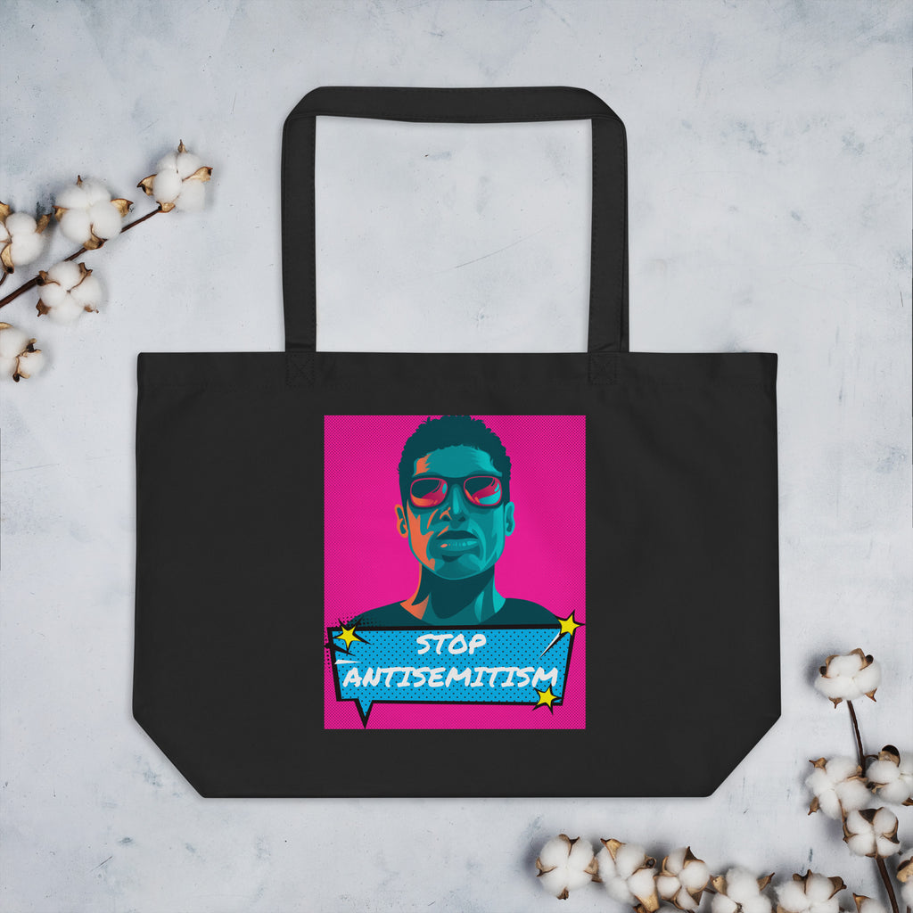 Pop Art Style | Antisemitism | Large Organic Tote Bag Jouparty