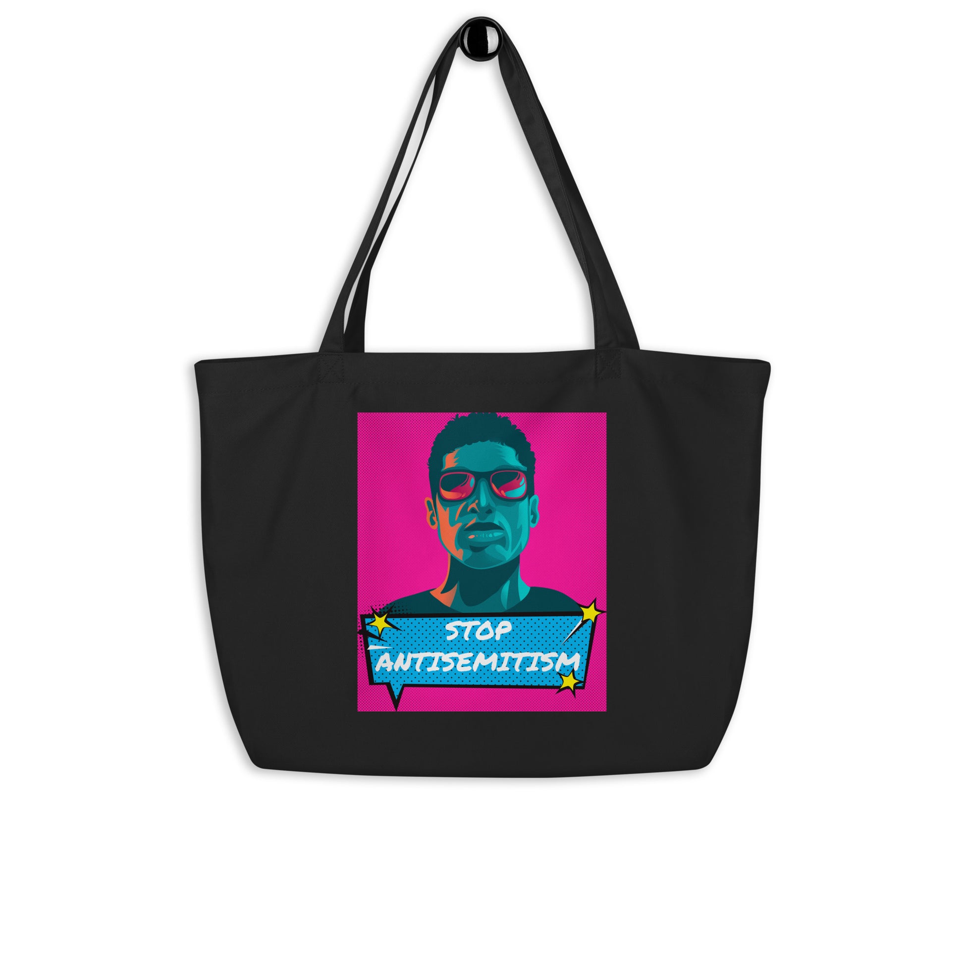 Pop Art Style | Antisemitism | Large Organic Tote Bag Jouparty