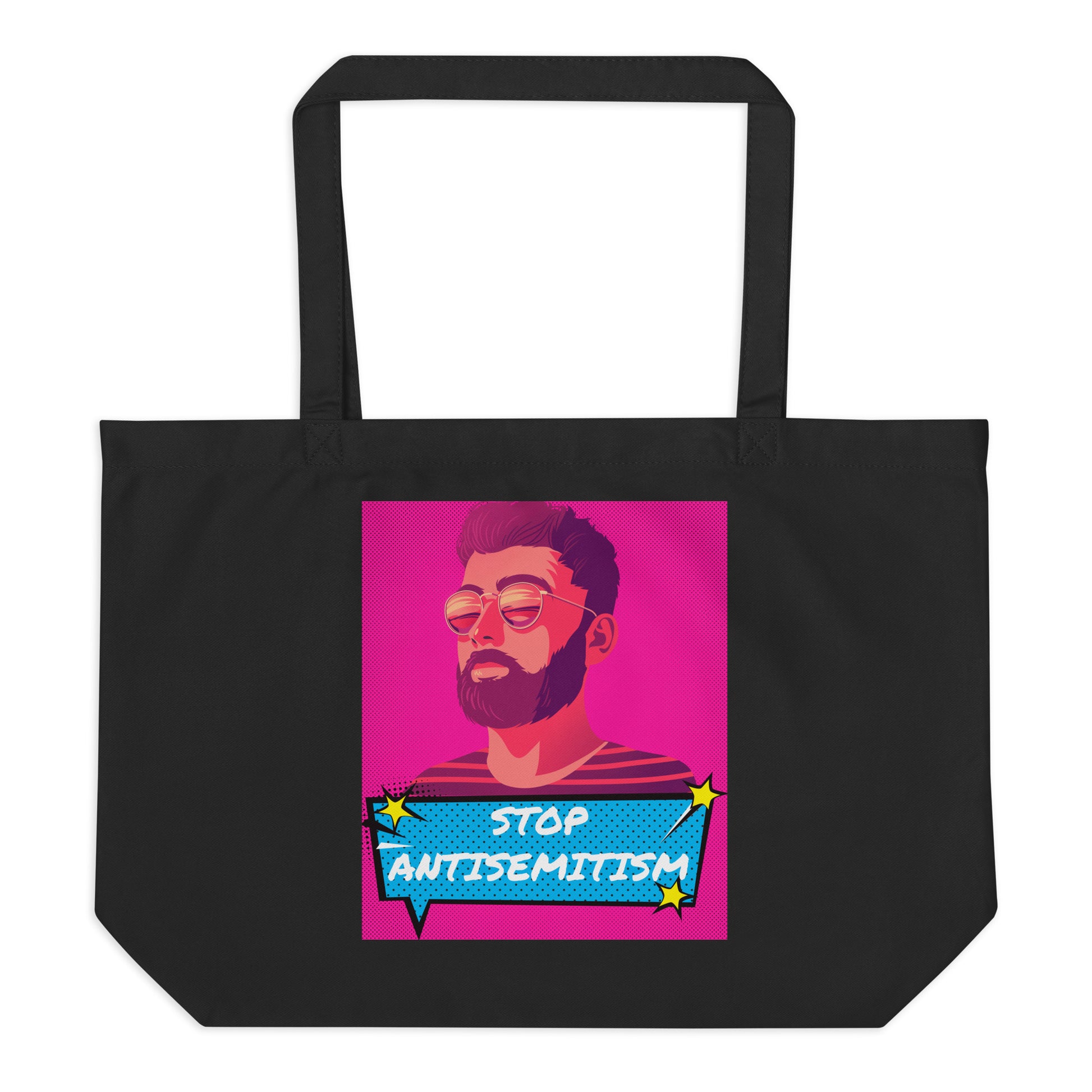 Pop Art Style | Antisemitism | Large Organic Tote Bag