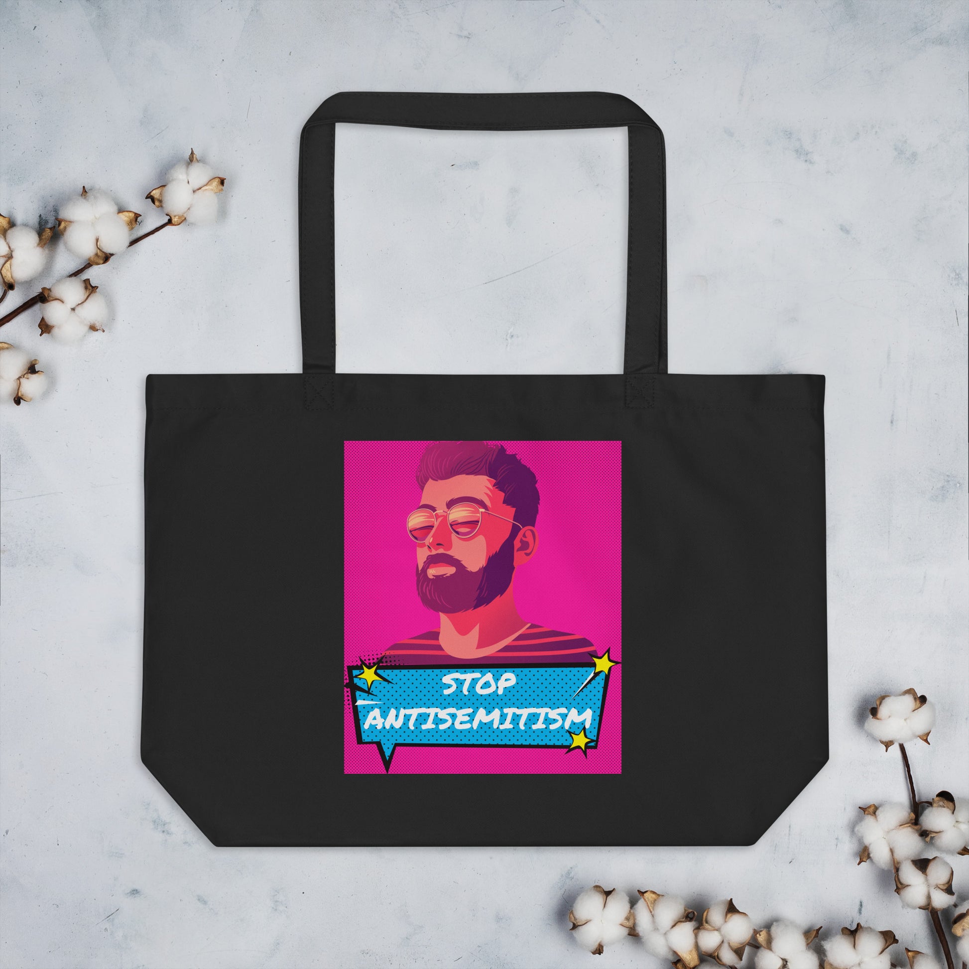 Pop Art Style | Antisemitism | Large Organic Tote Bag