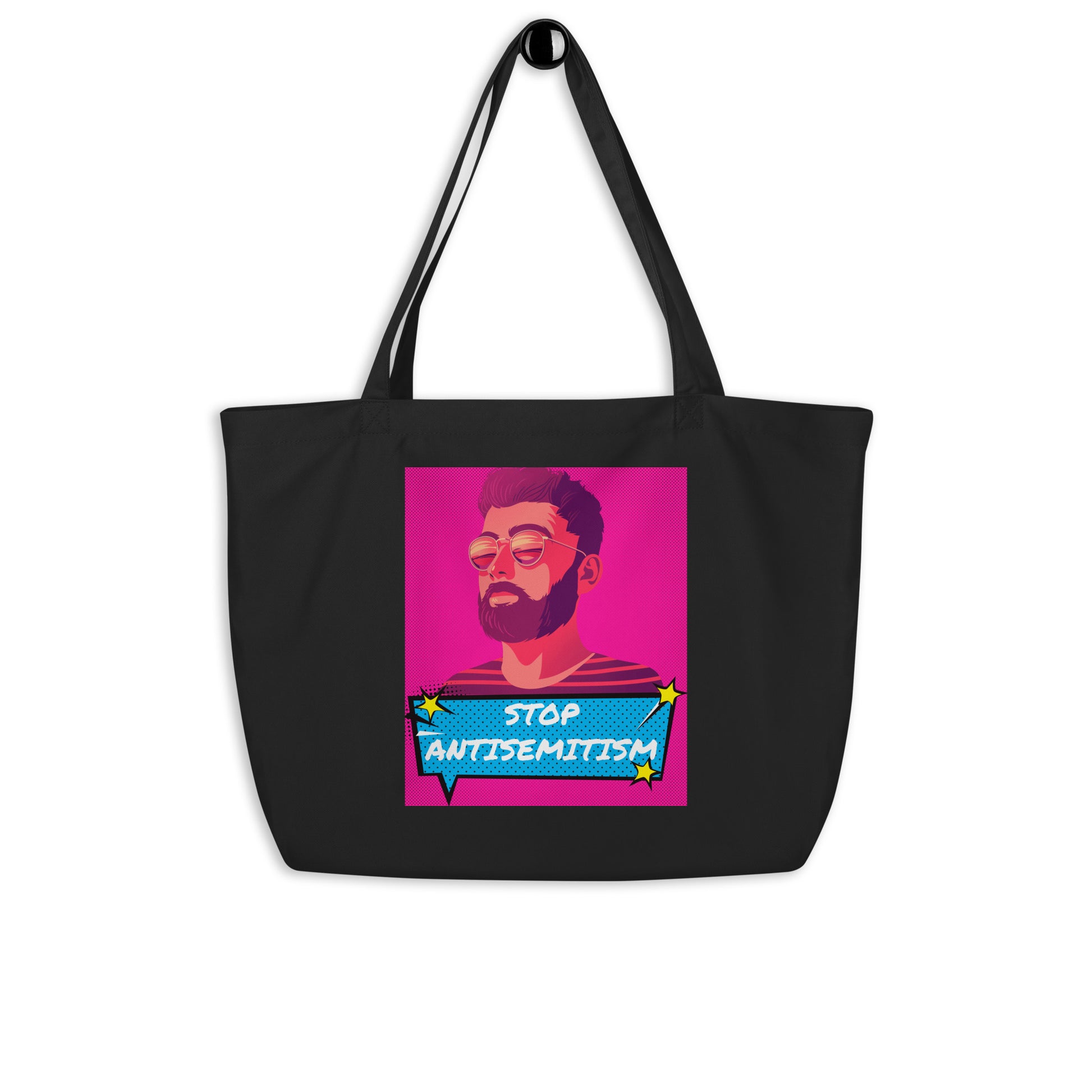 Pop Art Style | Antisemitism | Large Organic Tote Bag