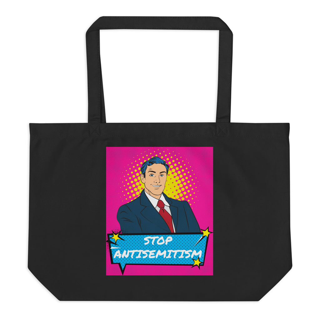 Pop Art Style | Antisemitism | Large Organic Tote Bag Jouparty
