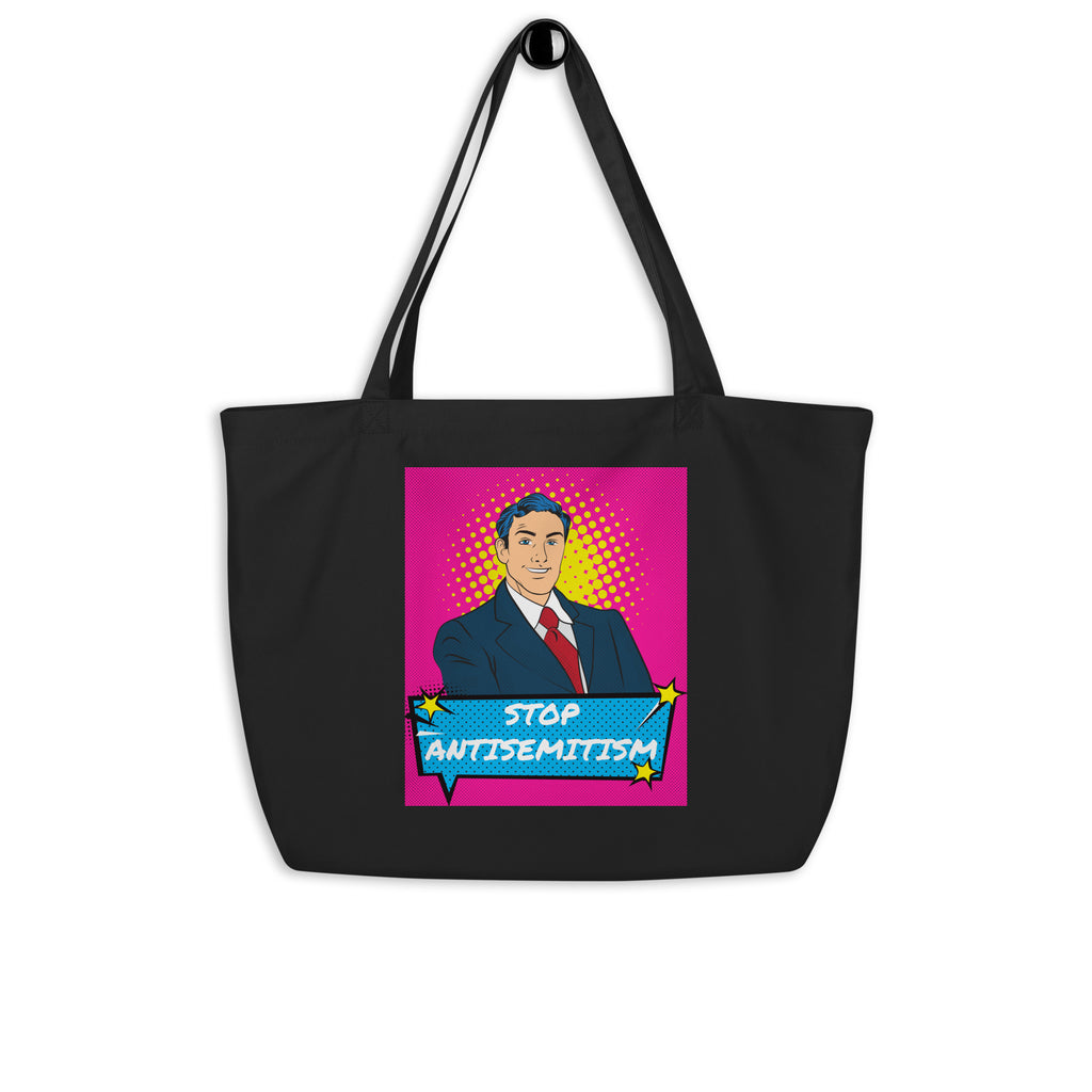 Pop Art Style | Antisemitism | Large Organic Tote Bag Jouparty