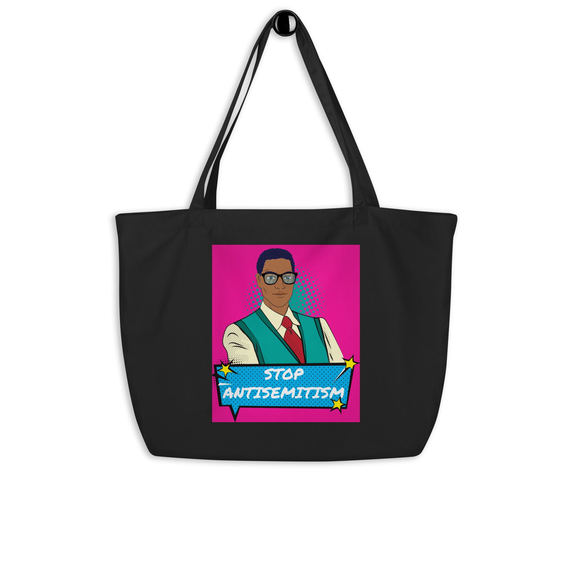 Pop Art Style | Antisemitism | Large Organic Tote Bag Jouparty