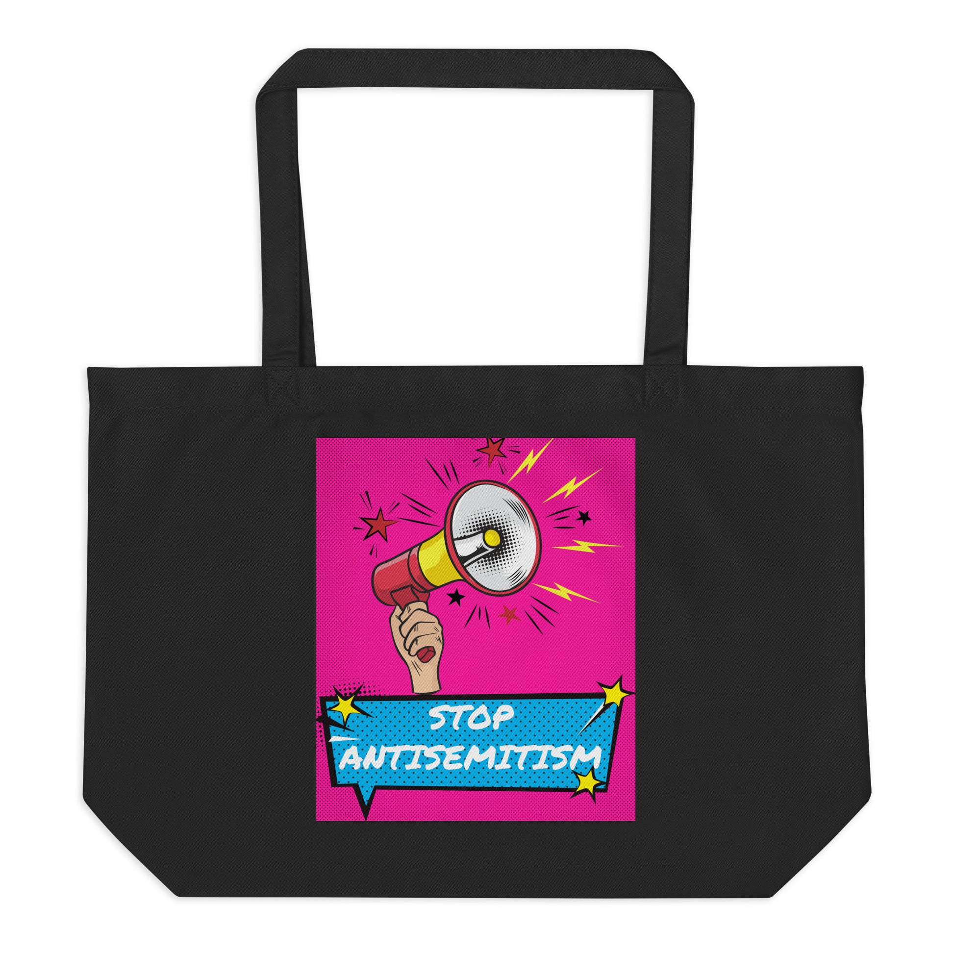 Pop Art Style | Antisemitism | Large Organic Tote Bag