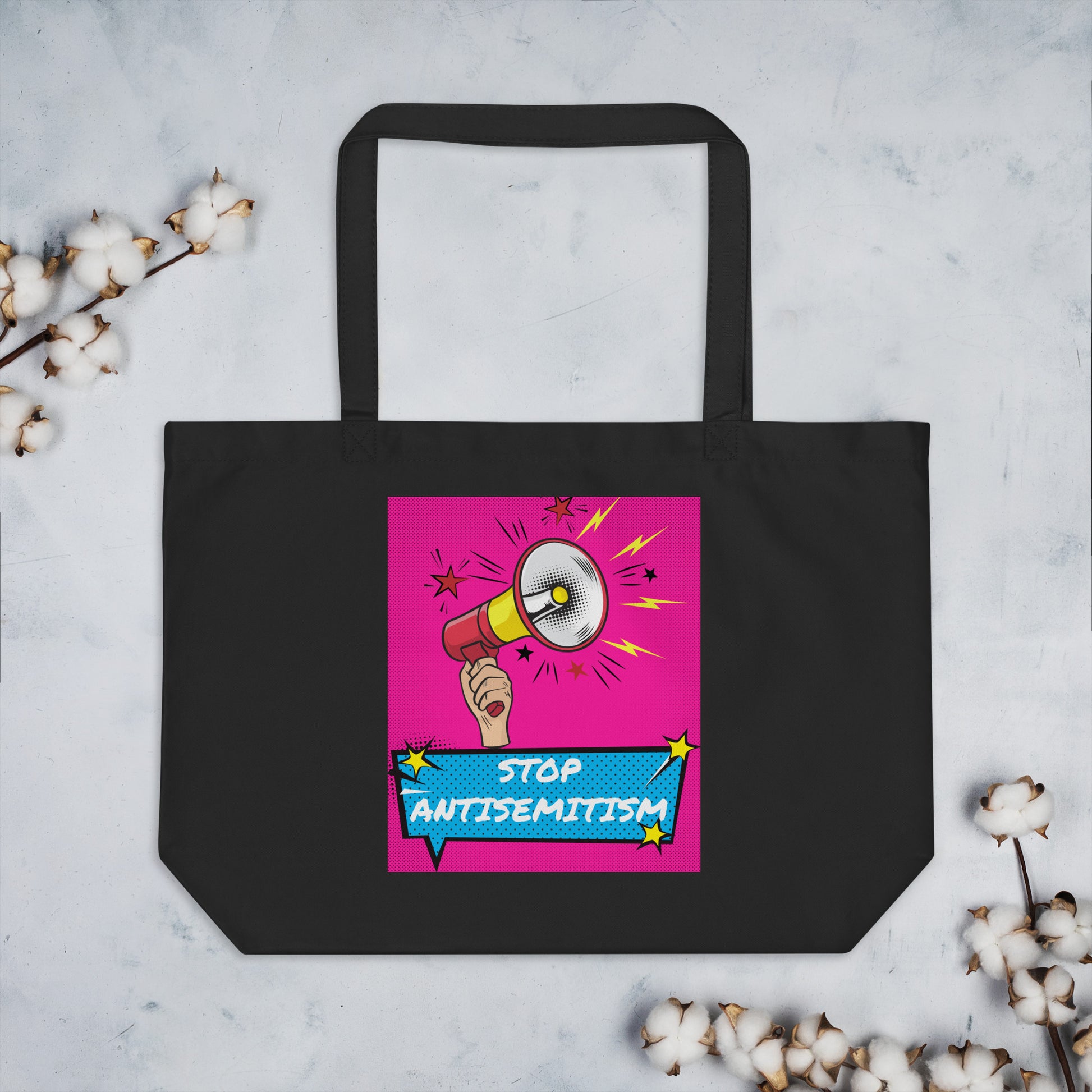 Pop Art Style | Antisemitism | Large Organic Tote Bag