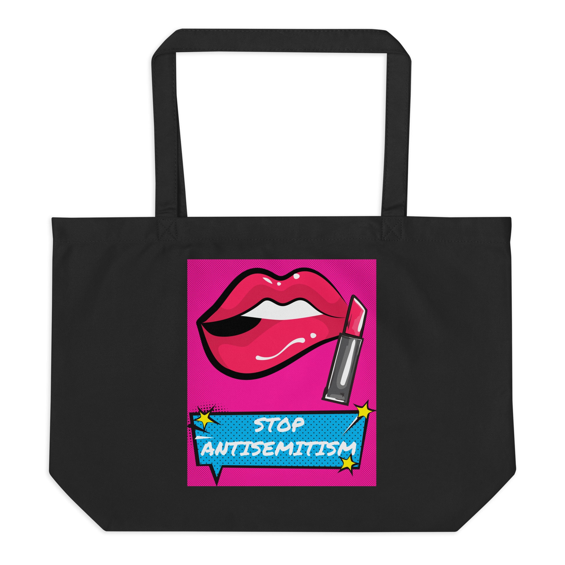 Pop Art Style | Antisemitism | Large Organic Tote Bag Jouparty