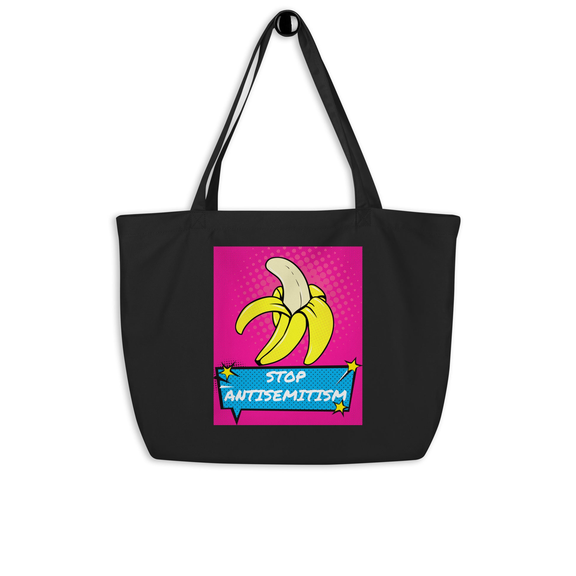 Pop Art Style | Antisemitism | Large Organic Tote Bag Jouparty