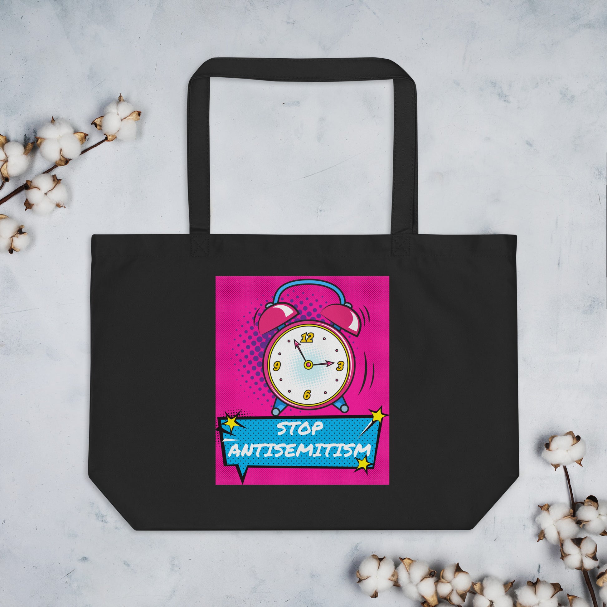 Pop Art Style | Antisemitism | Large Organic Tote Bag Jouparty