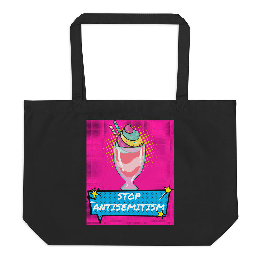 Pop Art Style | Antisemitism | Large Organic Tote Bag Jouparty