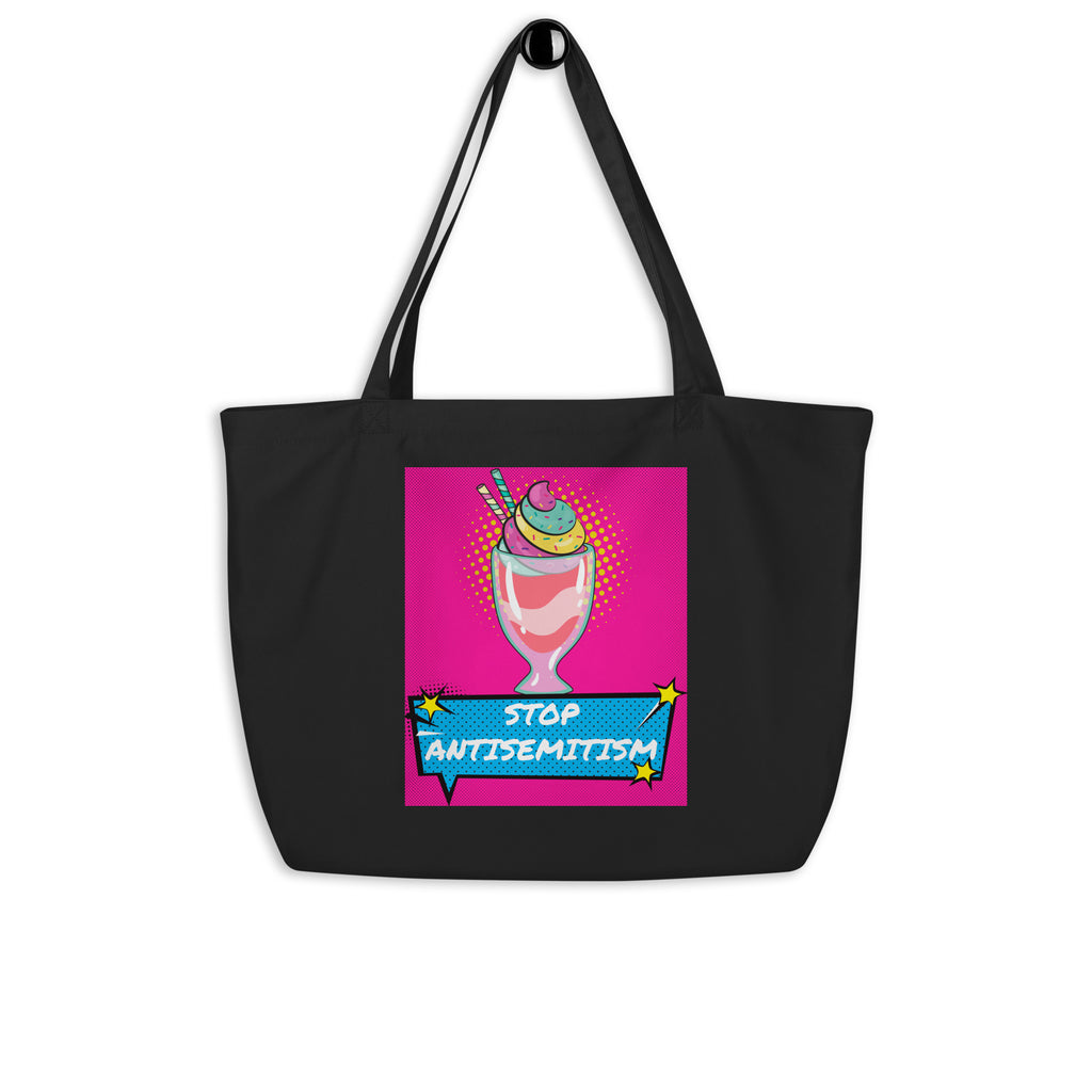 Pop Art Style | Antisemitism | Large Organic Tote Bag Jouparty