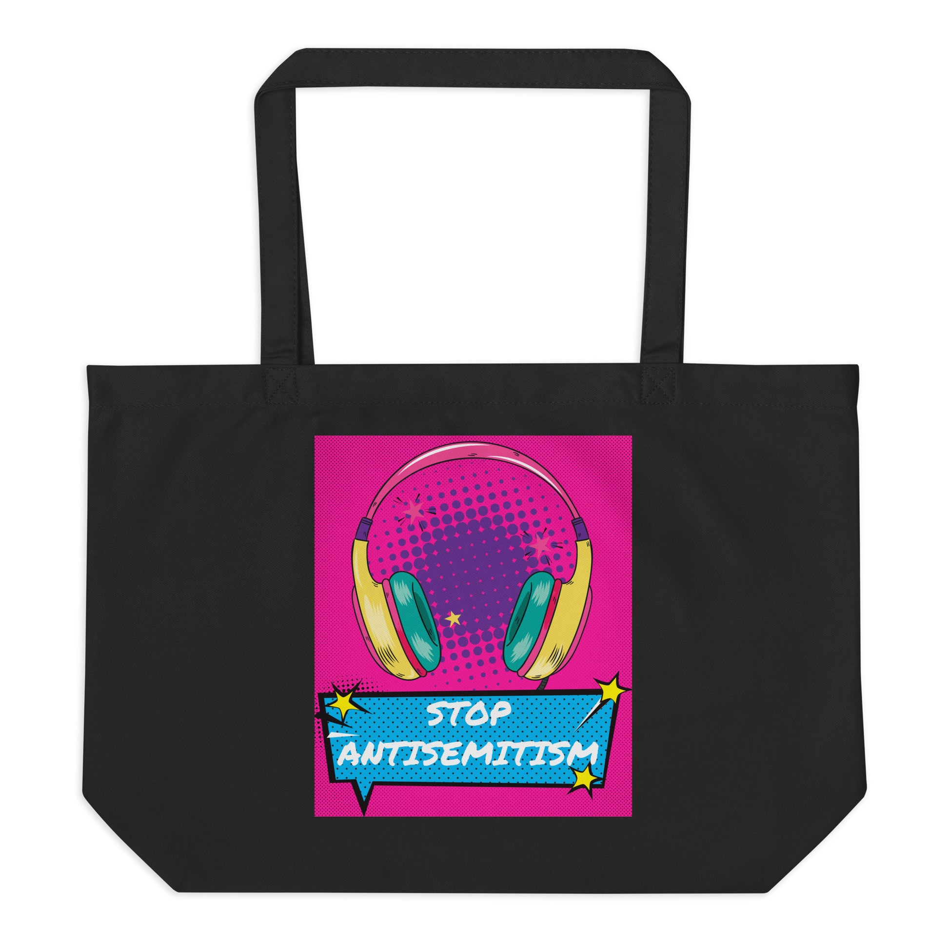 Pop Art Style | Antisemitism | Large Organic Tote Bag Jouparty