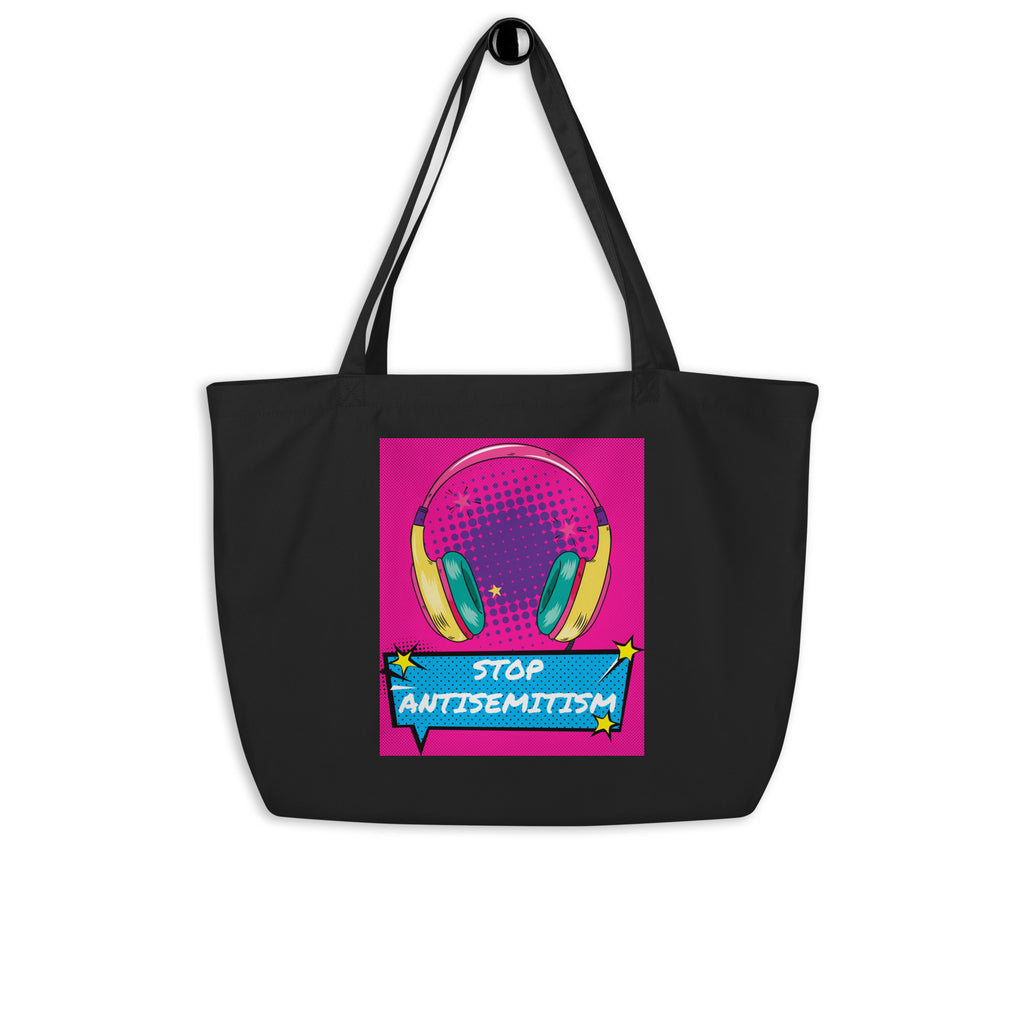 Pop Art Style | Antisemitism | Large Organic Tote Bag Jouparty
