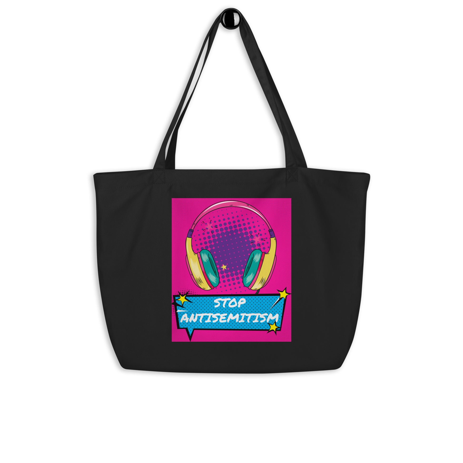 Pop Art Style | Antisemitism | Large Organic Tote Bag Jouparty