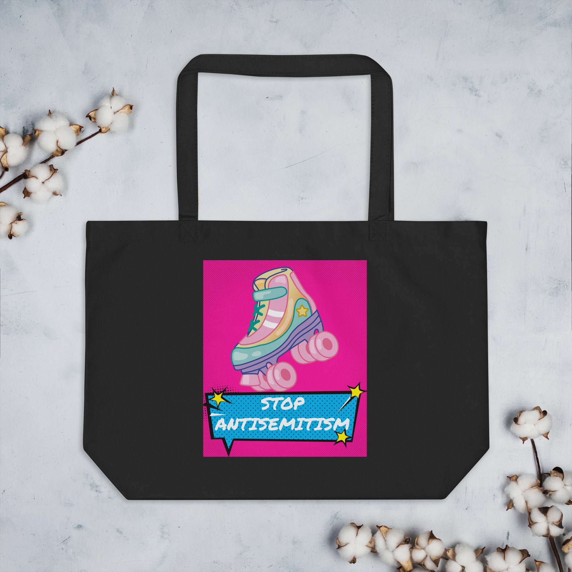 Pop Art Style | Antisemitism | Large Organic Tote Bag