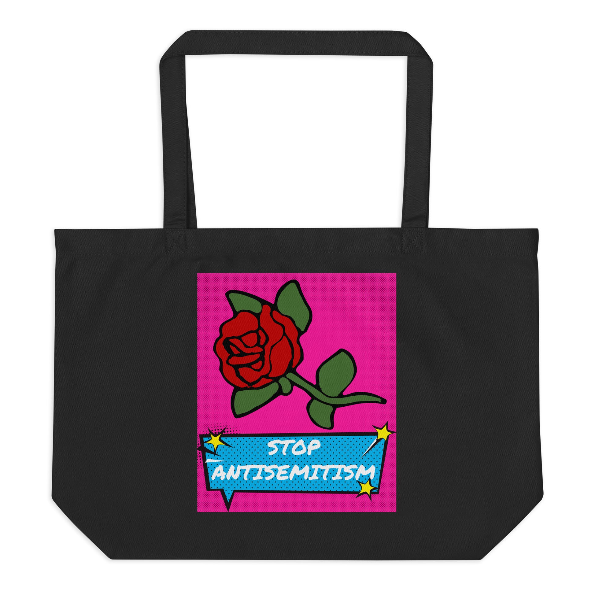Pop Art Style | Antisemitism | Large Organic Tote Bag Jouparty