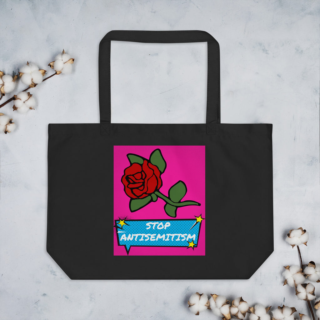 Pop Art Style | Antisemitism | Large Organic Tote Bag Jouparty