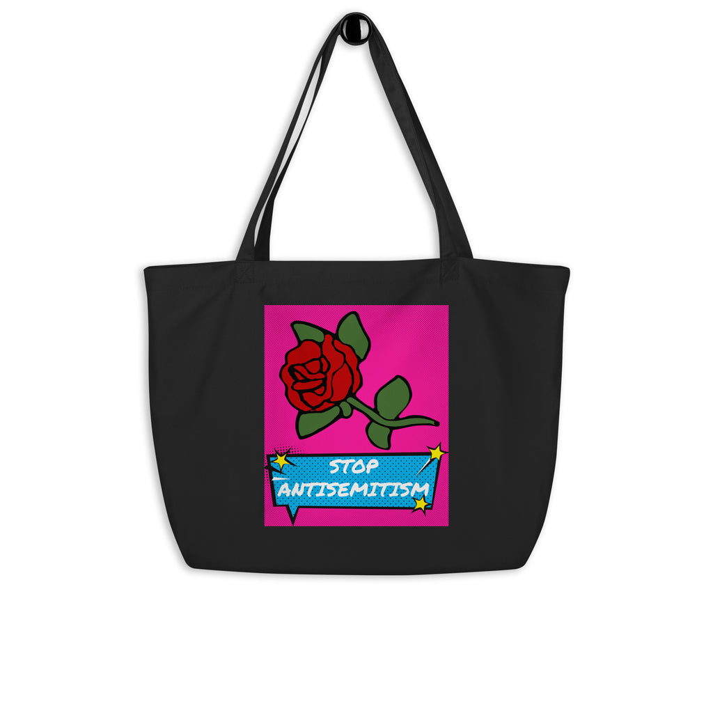 Pop Art Style | Antisemitism | Large Organic Tote Bag Jouparty