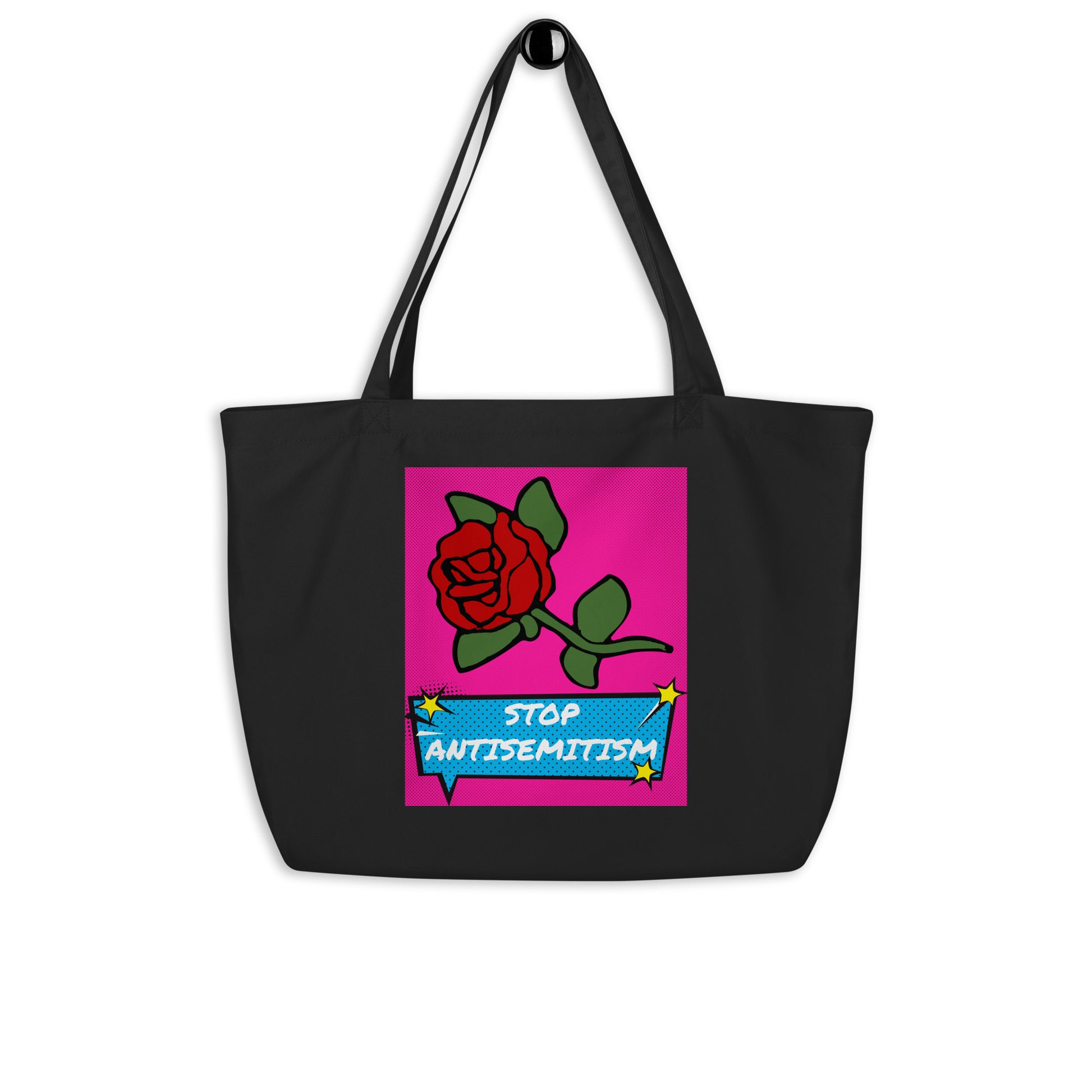 Pop Art Style | Antisemitism | Large Organic Tote Bag Jouparty