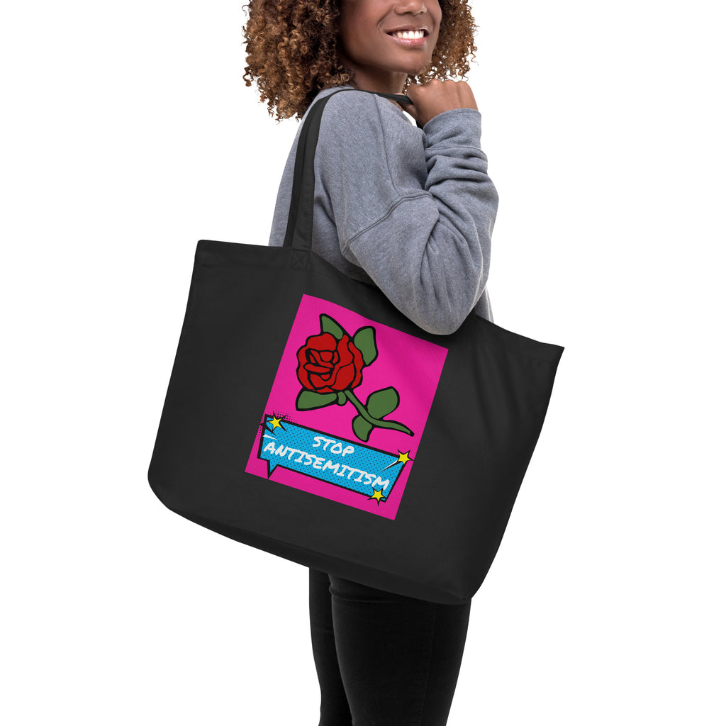 Pop Art Style | Antisemitism | Large Organic Tote Bag Jouparty