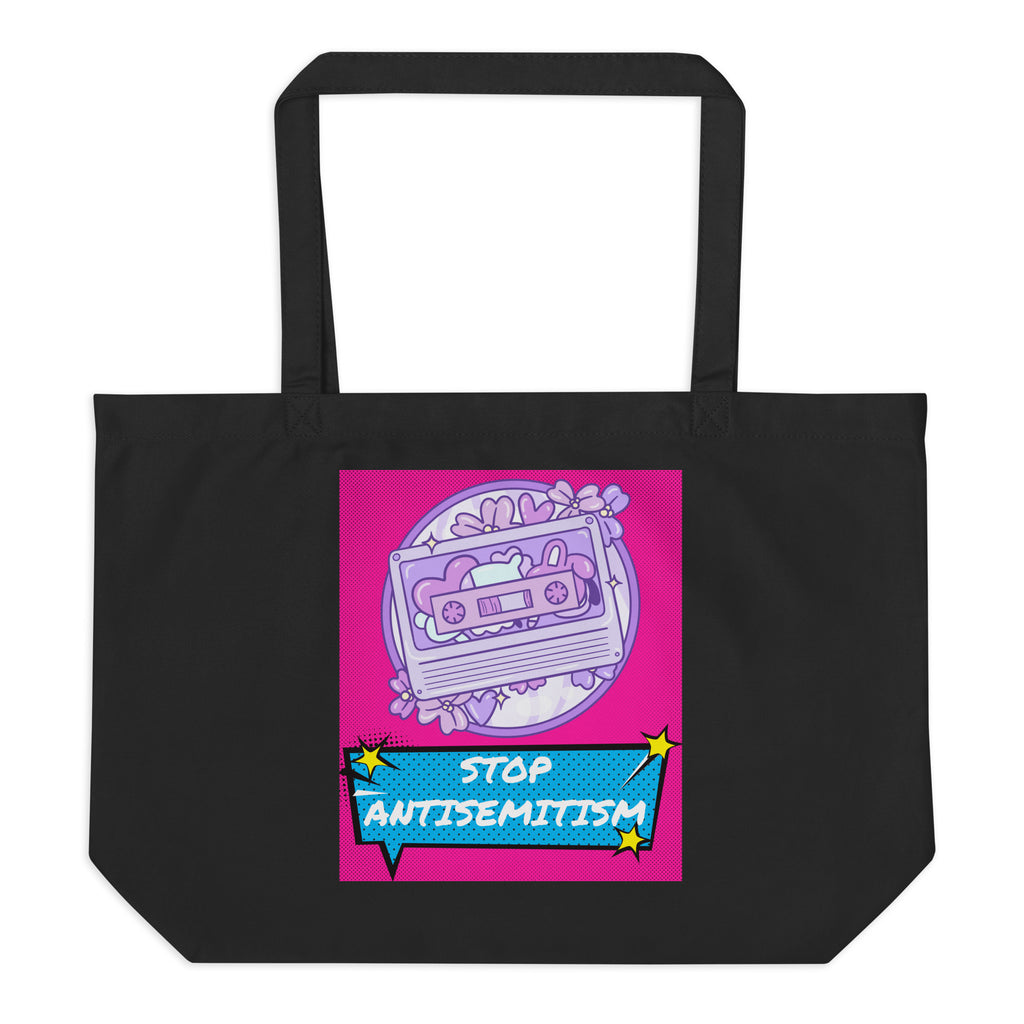 Pop Art Style | Antisemitism | Large Organic Tote Bag Jouparty