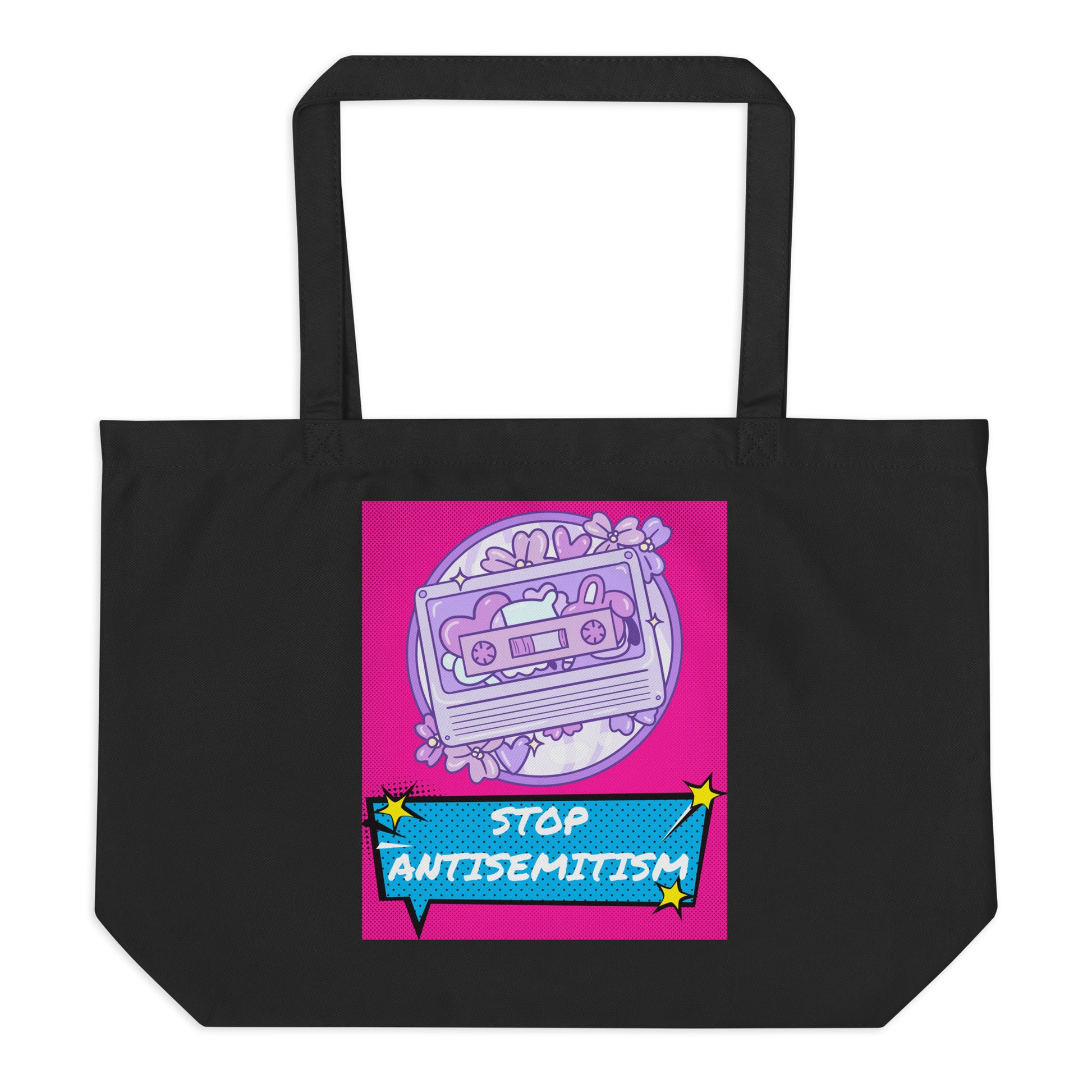 Pop Art Style | Antisemitism | Large Organic Tote Bag Jouparty