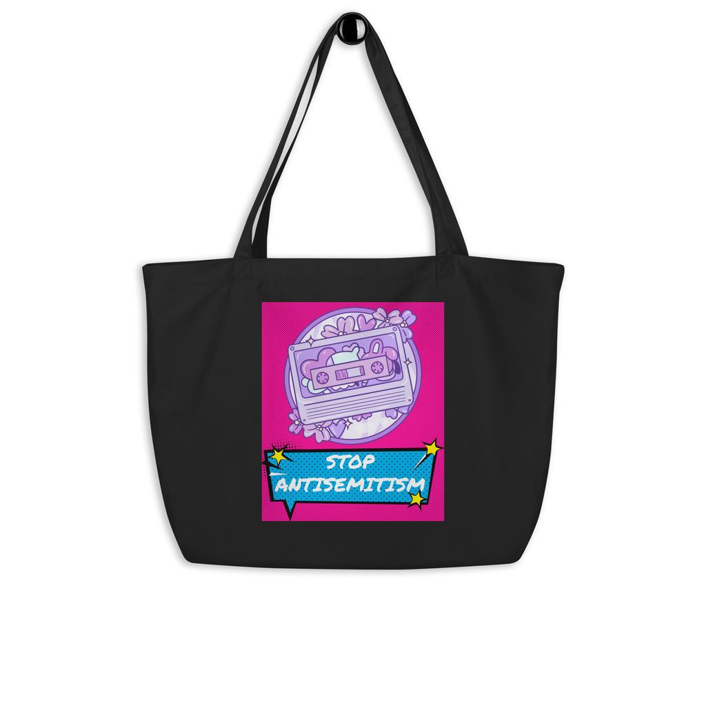 Pop Art Style | Antisemitism | Large Organic Tote Bag Jouparty