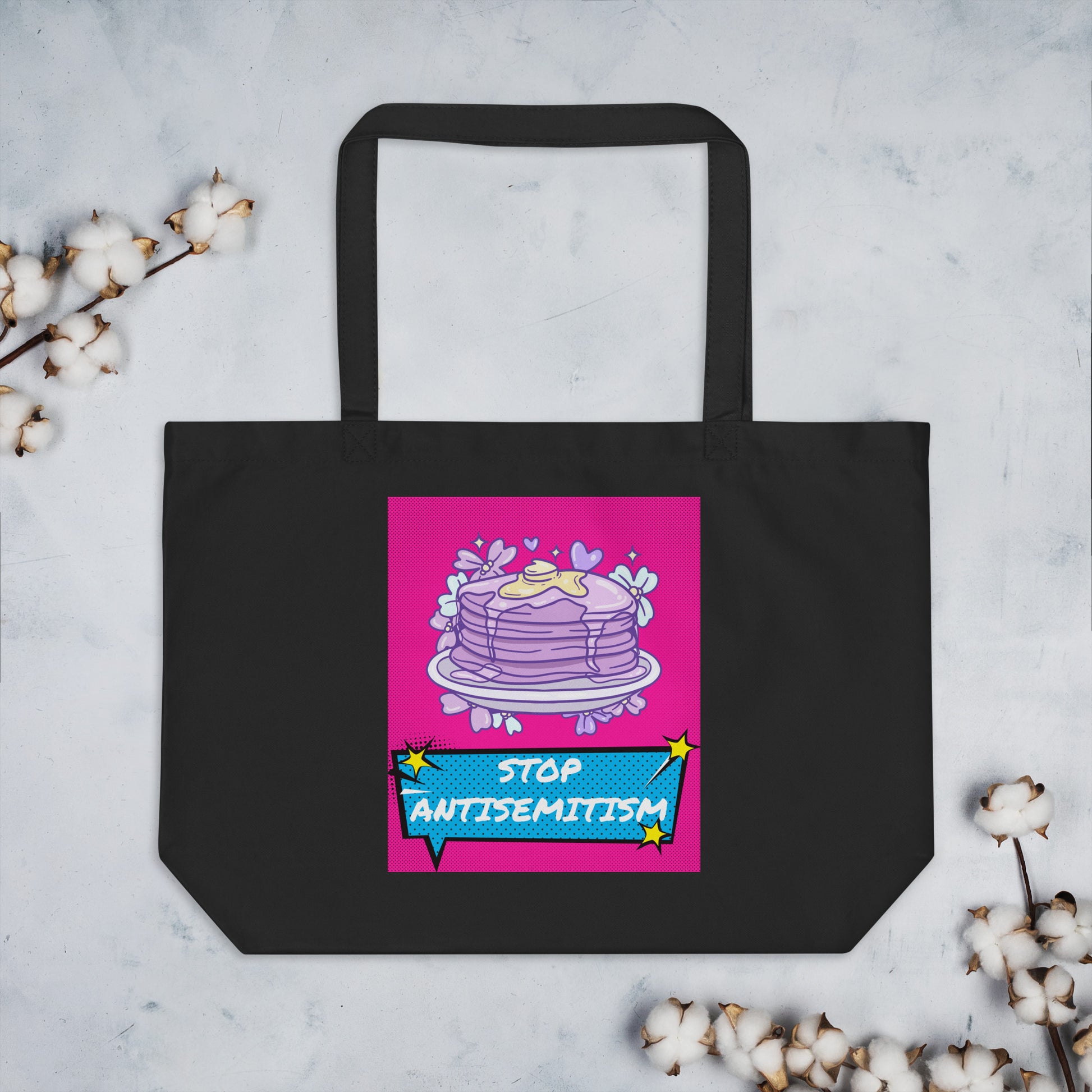 Pop Art Style | Antisemitism | Large Organic Tote Bag Jouparty