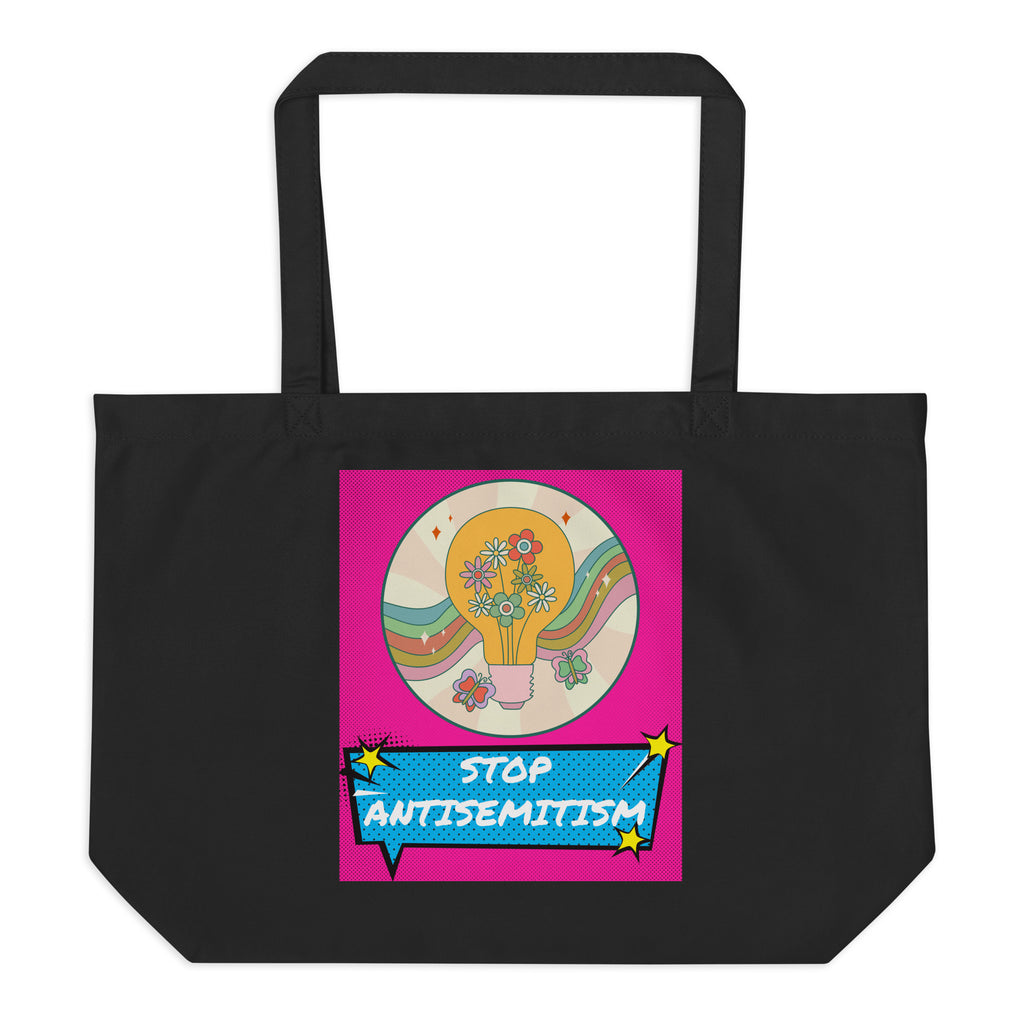 Pop Art Style | Antisemitism | Large Organic Tote Bag Jouparty