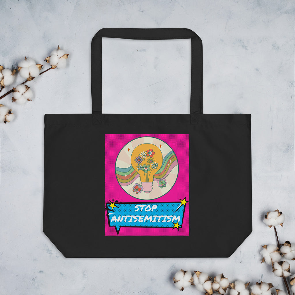 Pop Art Style | Antisemitism | Large Organic Tote Bag Jouparty