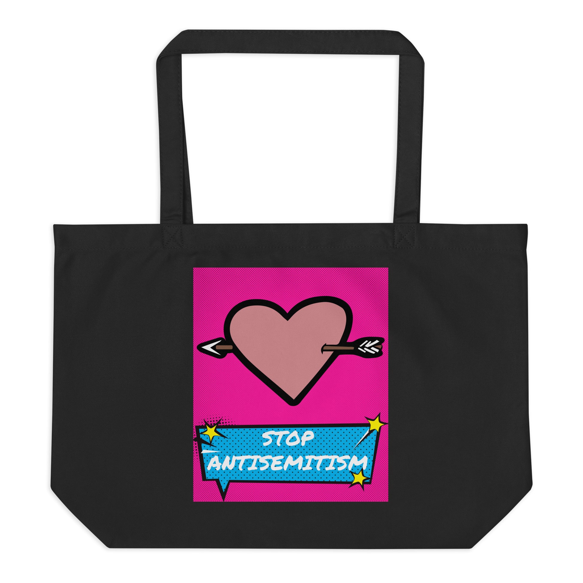 Pop Art Style | Antisemitism | Large Organic Tote Bag Jouparty
