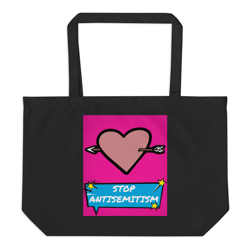 Pop Art Style | Antisemitism | Large Organic Tote Bag