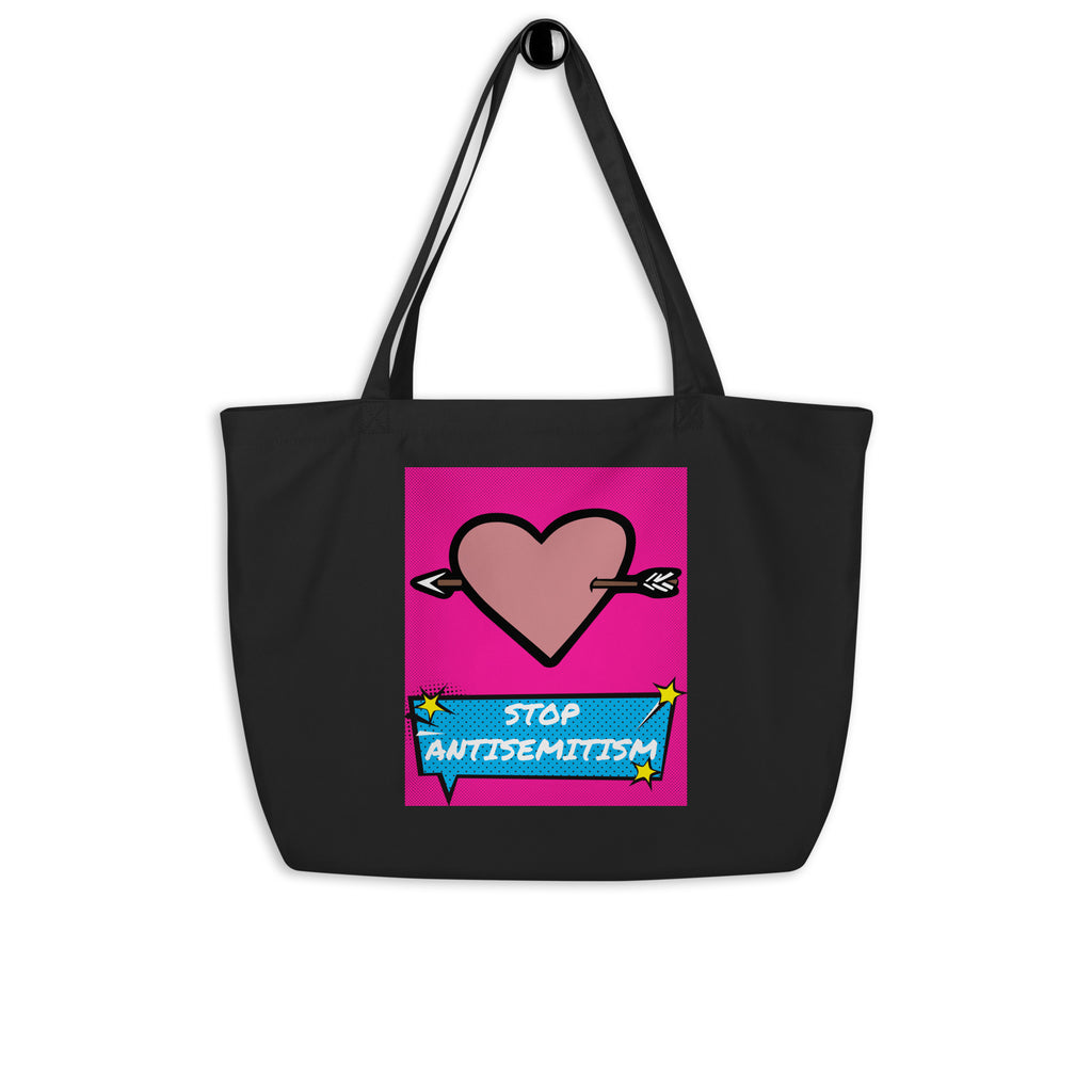 Pop Art Style | Antisemitism | Large Organic Tote Bag Jouparty