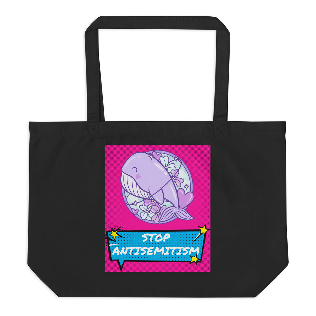 Pop Art Style | Antisemitism | Large Organic Tote Bag Jouparty