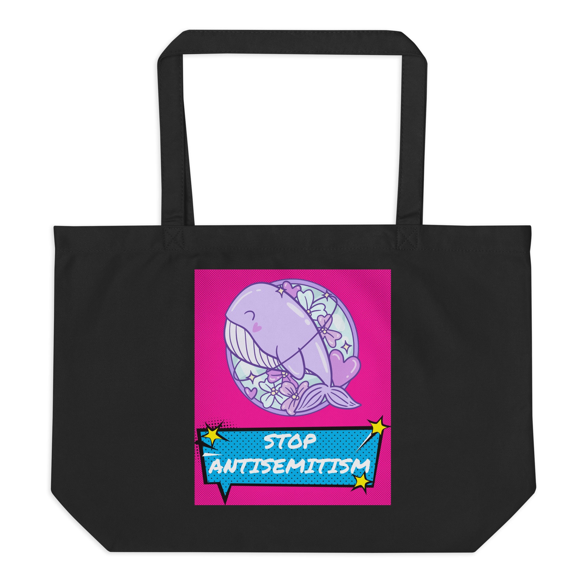 Pop Art Style | Antisemitism | Large Organic Tote Bag Jouparty