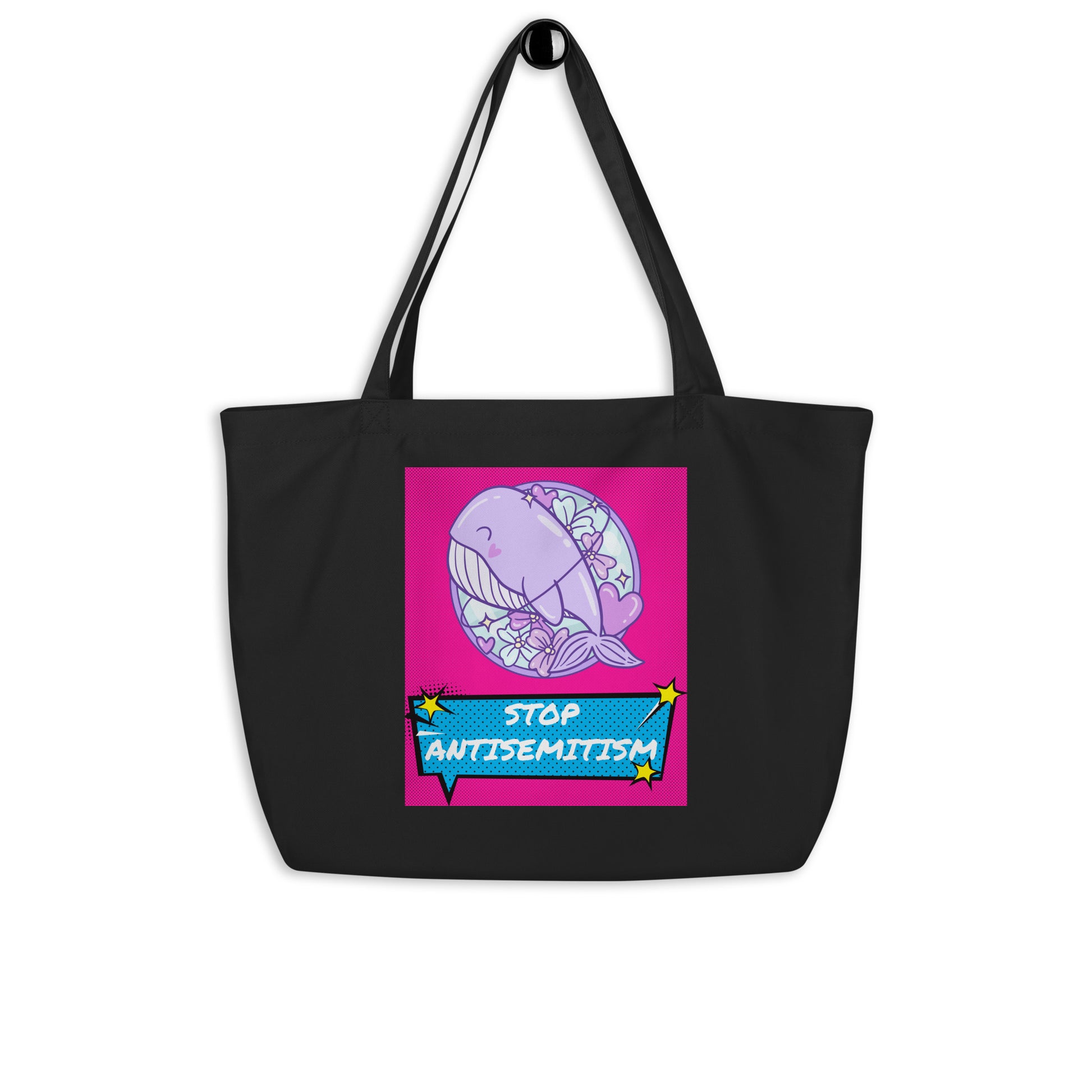 Pop Art Style | Antisemitism | Large Organic Tote Bag Jouparty