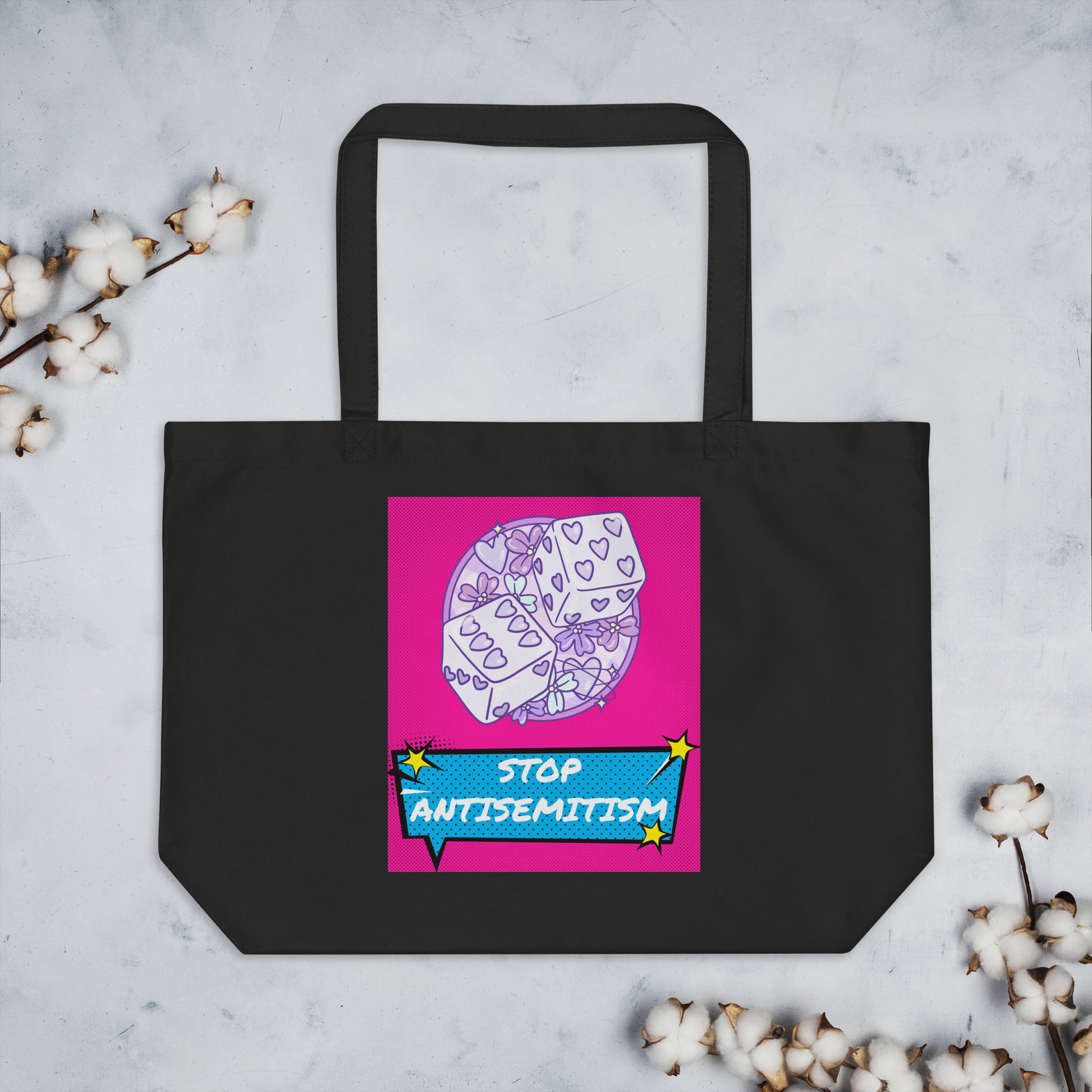 Pop Art Style | Antisemitism | Large Organic Tote Bag