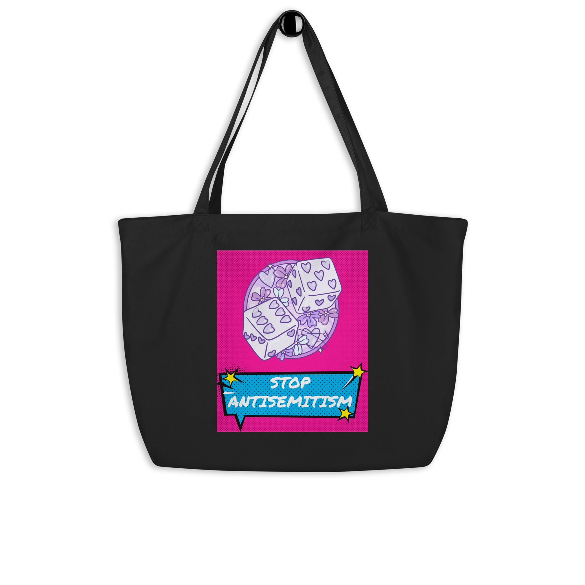 Pop Art Style | Antisemitism | Large Organic Tote Bag