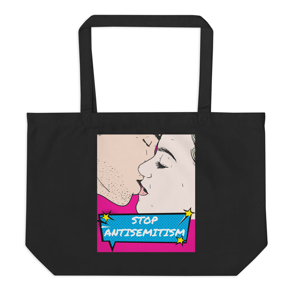 Pop Art Style | Antisemitism | Large Organic Tote Bag Jouparty