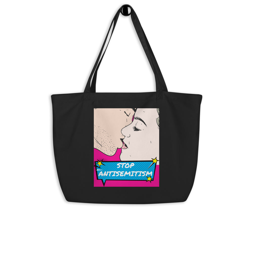 Pop Art Style | Antisemitism | Large Organic Tote Bag Jouparty