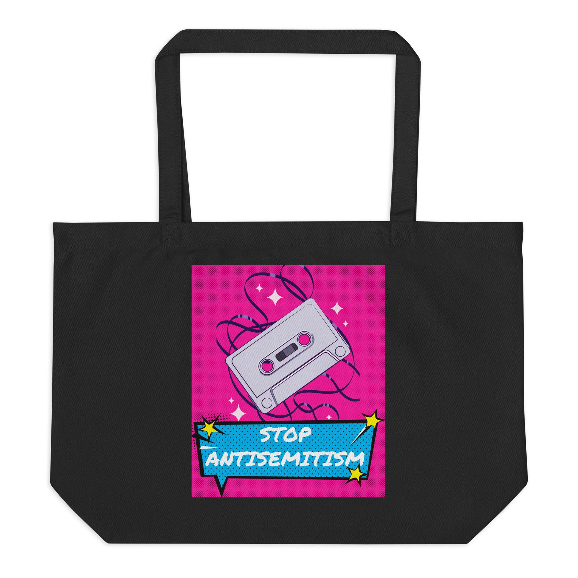 Pop Art Style | Antisemitism | Large Organic Tote Bag Jouparty
