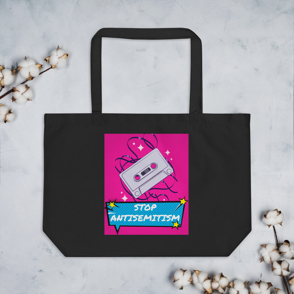 Pop Art Style | Antisemitism | Large Organic Tote Bag Jouparty