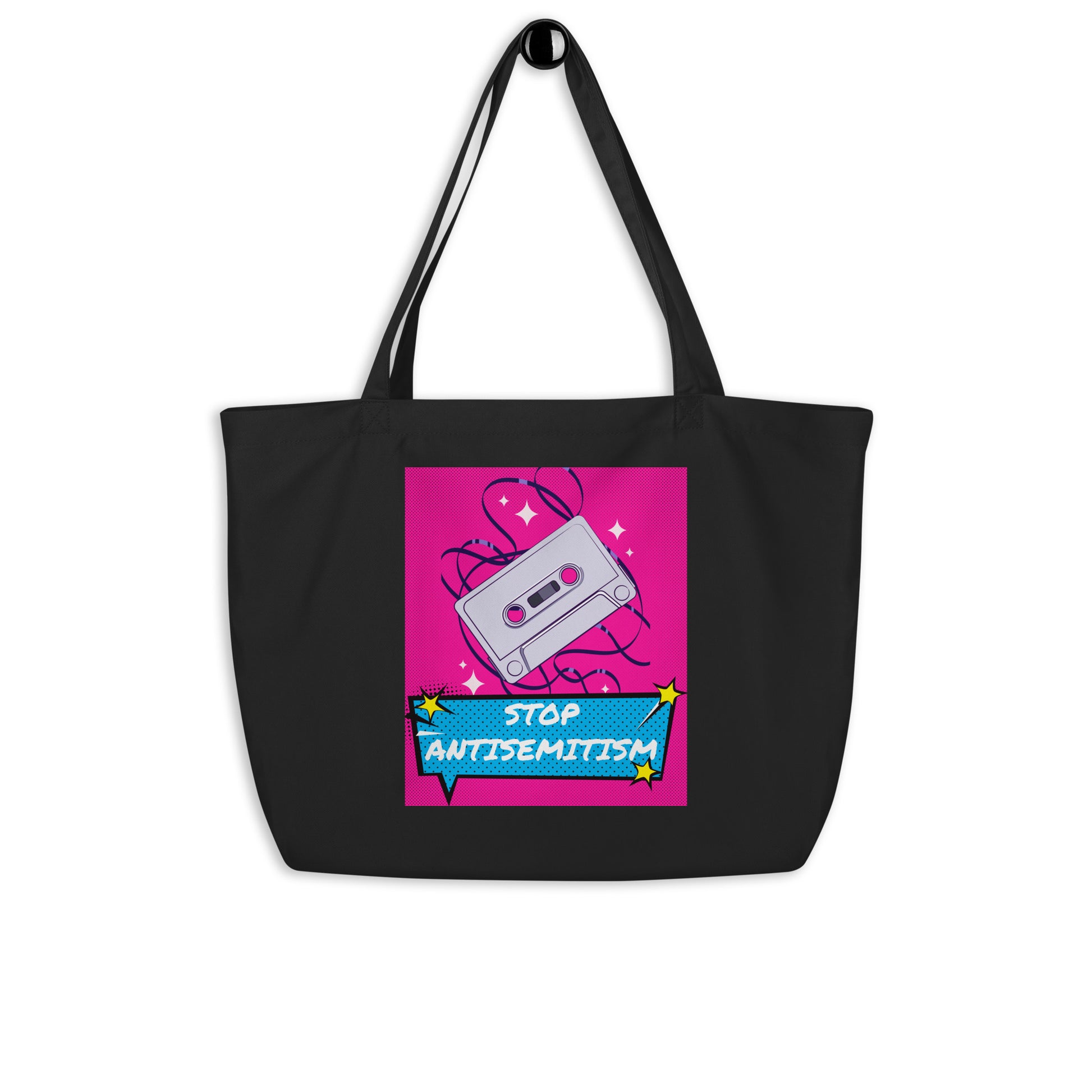 Pop Art Style | Antisemitism | Large Organic Tote Bag Jouparty