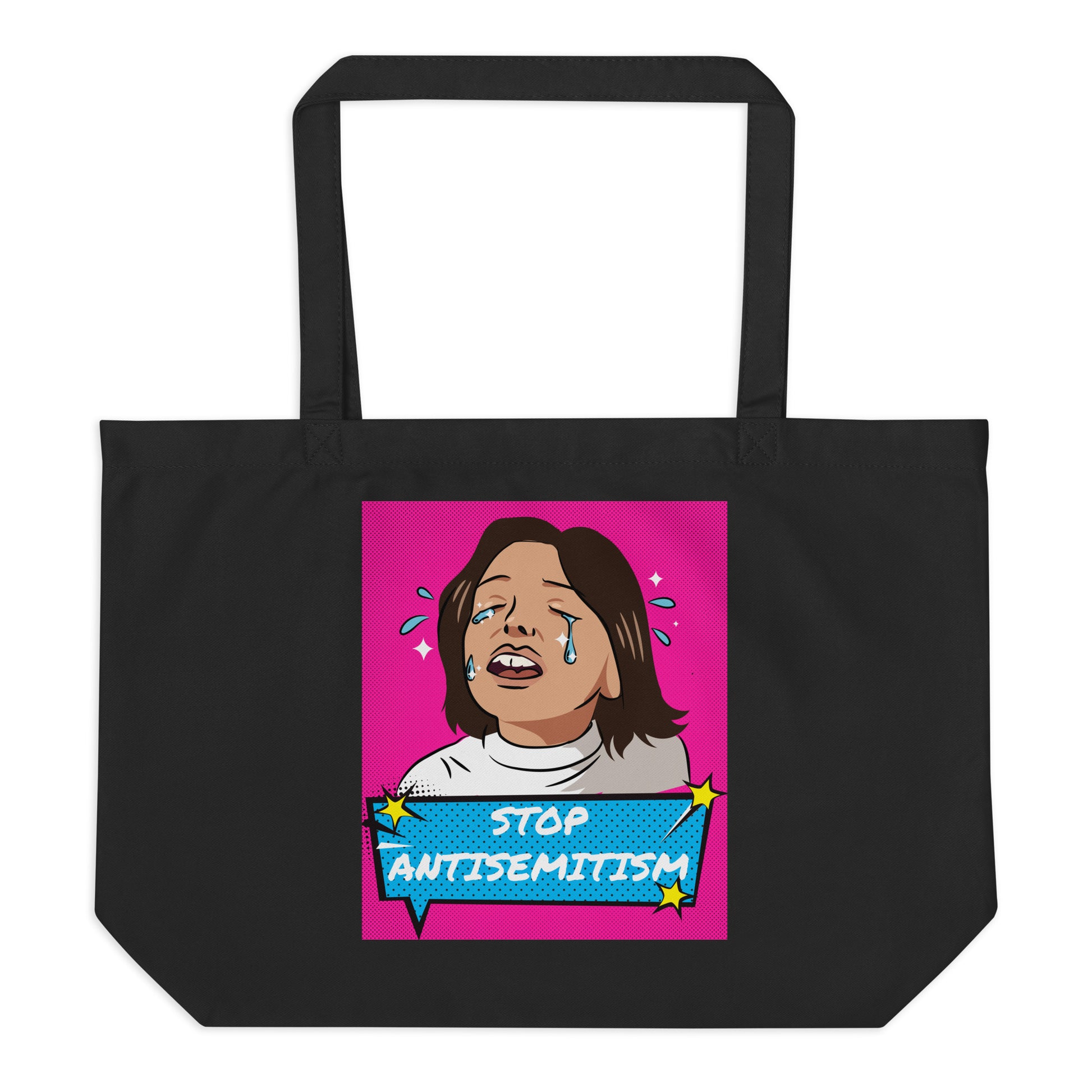 Pop Art Style | Antisemitism | Large Organic Tote Bag Jouparty