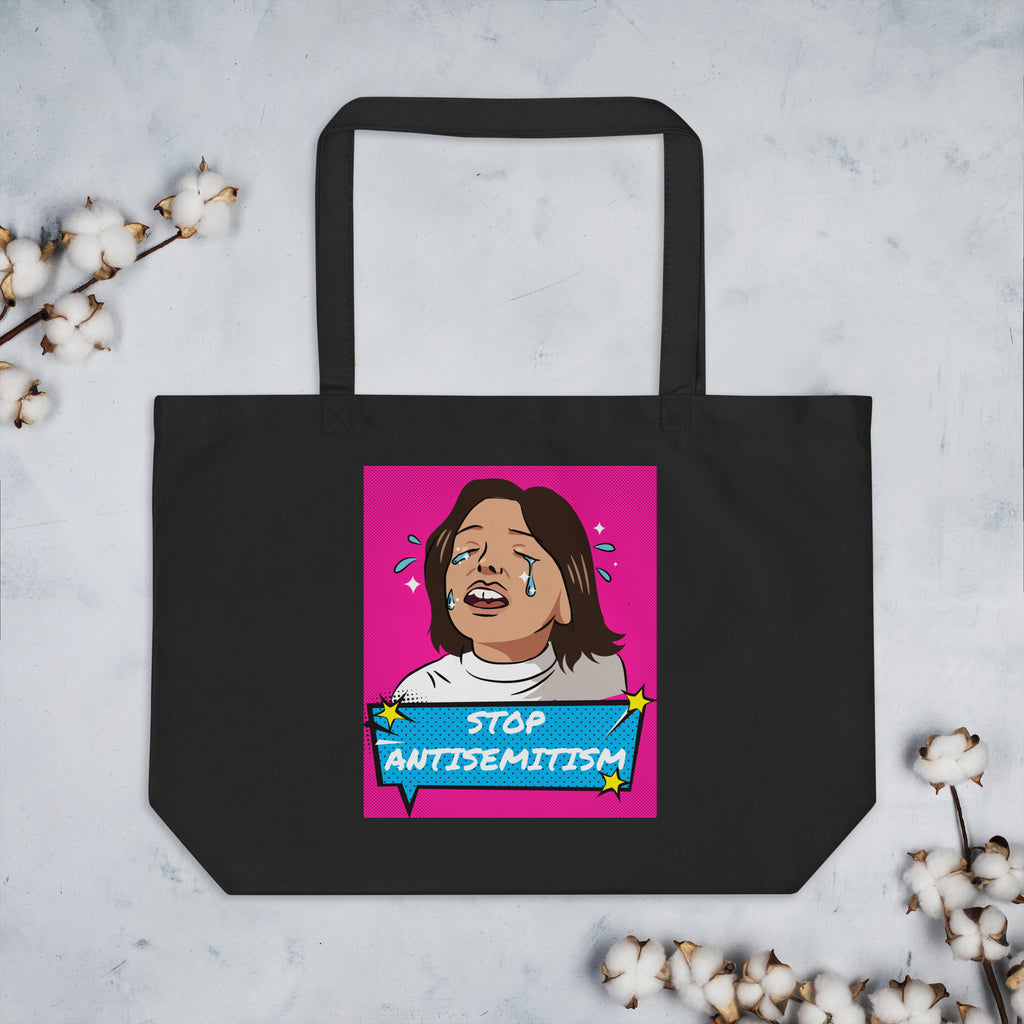 Pop Art Style | Antisemitism | Large Organic Tote Bag Jouparty